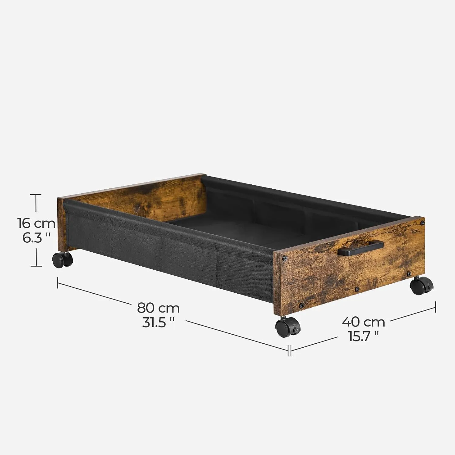 UnderBed Storage with Wheels, Under The Bed Storage, Rolling Under Bed Drawers, Metal Frame, Patented Design
