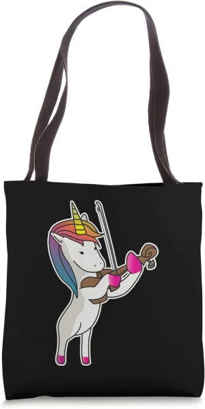 Unicorn Playing Violin Funny Magical Violinist Music Gift Tote Bag
