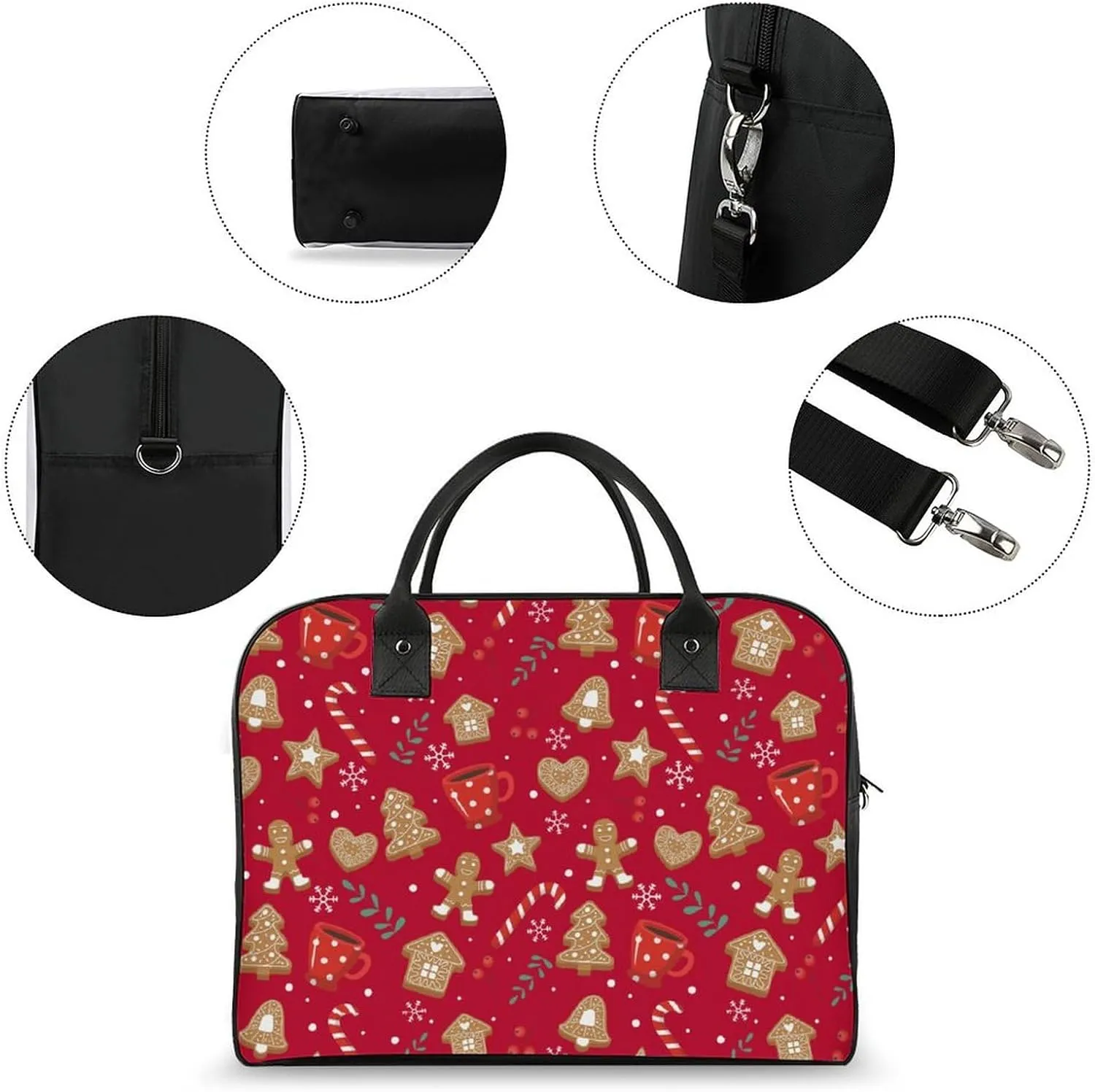 Unisex Casual Nylon Santa Gifts Simple Handbag for Travel 13" X 19" X 8"