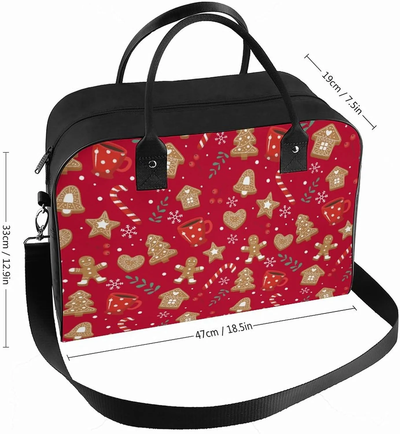 Unisex Casual Nylon Santa Gifts Simple Handbag for Travel 13" X 19" X 8"