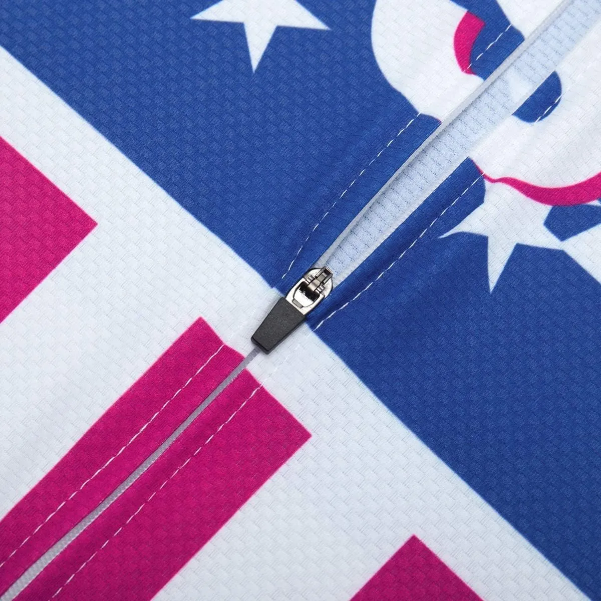 USA Cycling Jersey Men Short Sleeve Bike Biking Shirts American Flag Road Bicycle Clothing Full Zip with Pockets