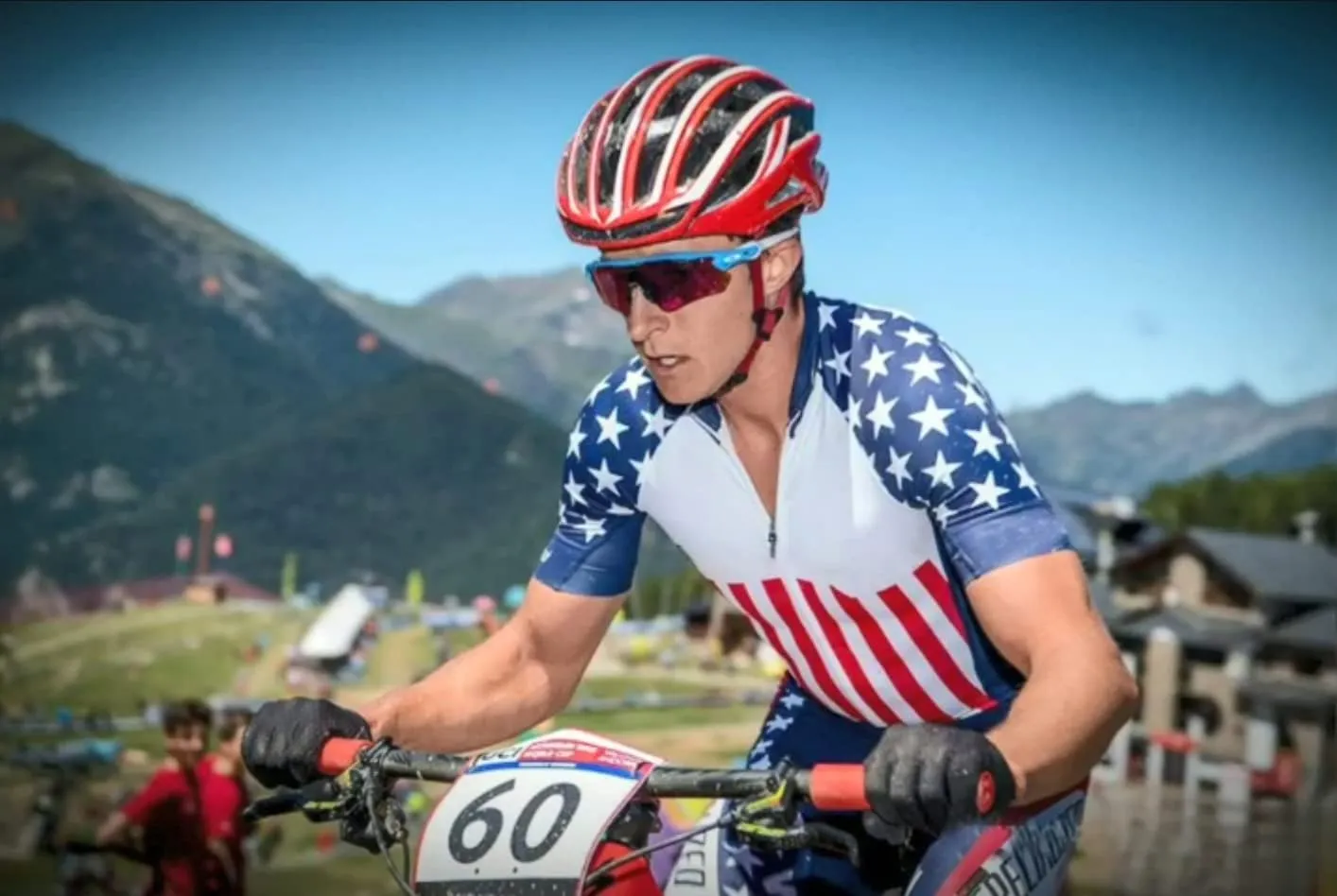 USA Cycling Jersey Men Short Sleeve Bike Biking Shirts American Flag Road Bicycle Clothing Full Zip with Pockets