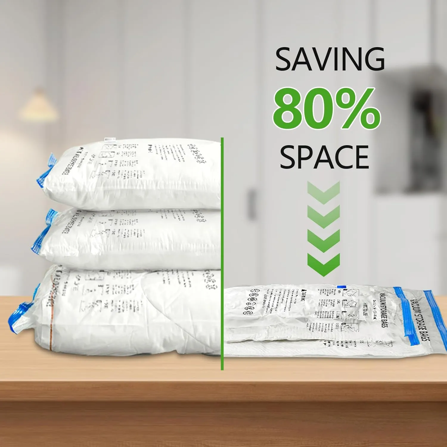 Vacuum Seal Bags for Clothing Travel, 12 Pack Space Saver Vacuum Storage Bags with Electric Pump,Portable Compression Sealer for Clothes, Blankets, Bedding & Travel,Good for Storage and Organization