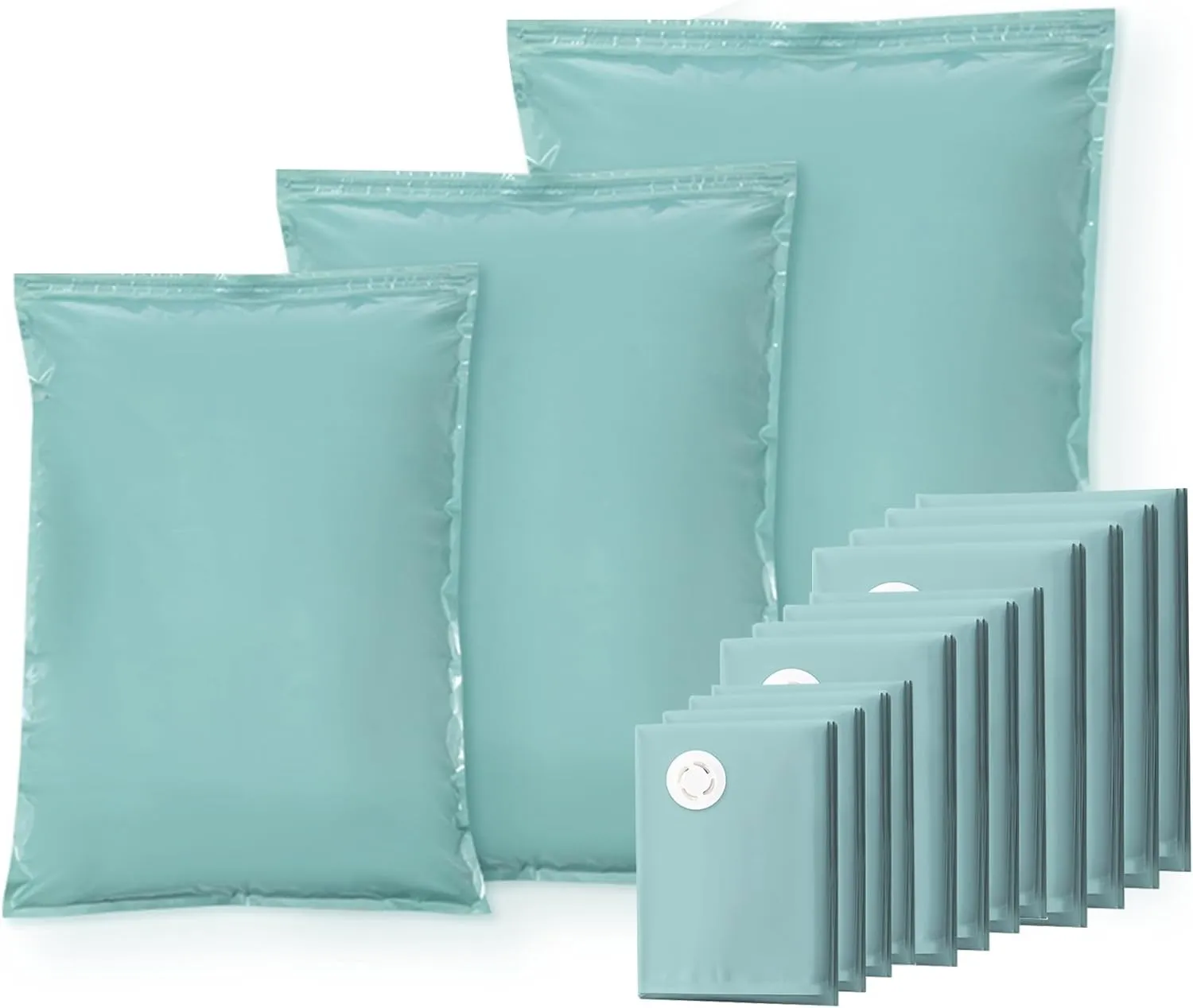 Vacuum Storage Bags, 12 Pack Compression Bags for travel, Storage Bags Vacuum Sealed, 4 Jumbo/4 Large/4 Medium Vacuum Bags for Travel, Home (No Need to Remove the Valve Cover)