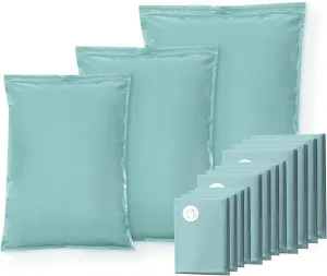 Vacuum Storage Bags, 12 Pack Compression Bags for travel, Storage Bags Vacuum Sealed, 4 Jumbo/4 Large/4 Medium Vacuum Bags for Travel, Home (No Need to Remove the Valve Cover)