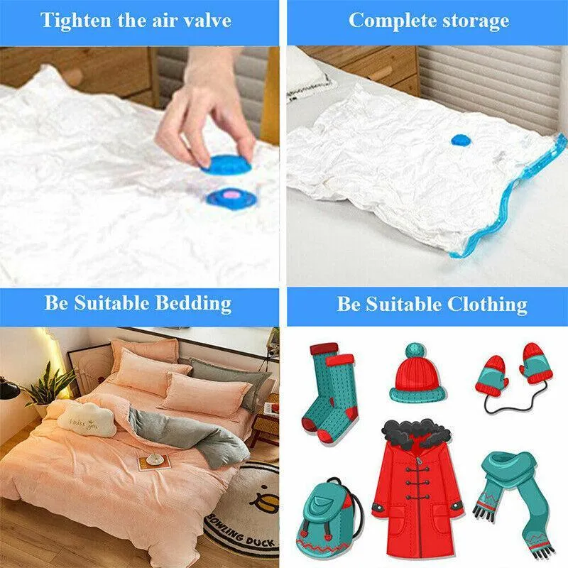 Vacuum Storage Bags Space Saver Seal Compressing Medium Large Jumbo Supersize Au
