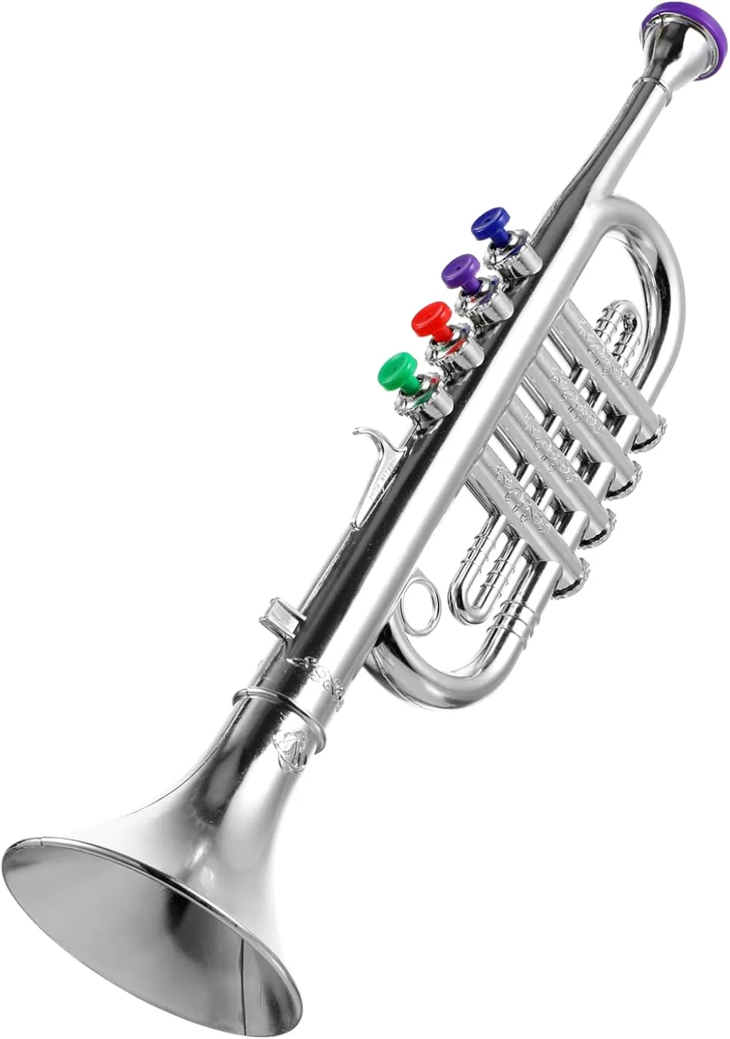 Vaguelly Plastic Trumpet Lightweight Educational Musical Instrument for Fun Wind Instrument for Boys for Beginners and Decoration Box Packaging