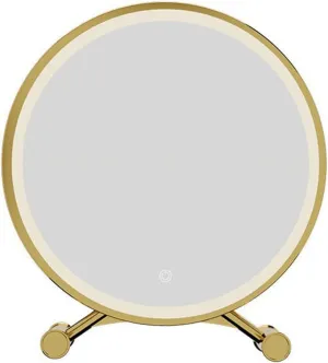 Vanity Makeup Mirror Desktop Smart Led Makeup Mirror with Lights Girls Bedroom Dressing Table Mirror Student Dormitory Desktop Makeup Mirror Table Desk Mirror (Size : Small)
