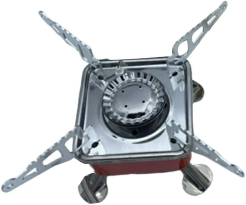 VANZACK Stainless Steel Outdoor Bbq Grill Camping Stove Collapsible Bracket Portable Gas Cooker for Hiking Mountaineering Picnics