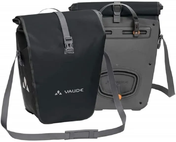 VAUDE Aqua Back - Rear Pannier Bike Bag - Set of 2 - PVC-Free Tarpaulin Bike Panniers - Waterproof Pannier Bags with a 48 Litre Total Storage Volume