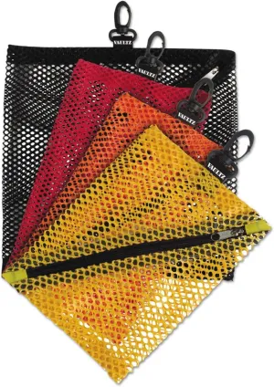 Vaultz Mesh Zipper Pouch Set - Pack of 4 - Mesh Pouch Zipper Bags for Organizing, Storage, Travel, School, Cosmetics - Small, Medium & Large Assorted Bag Sizes - Boys Asst Colors