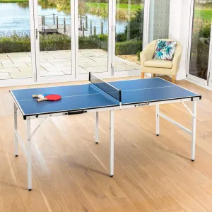Vermont Midi Ping Pong Table – Professional Indoor | Outdoor Mini Table Tennis | Bats and Balls Included
