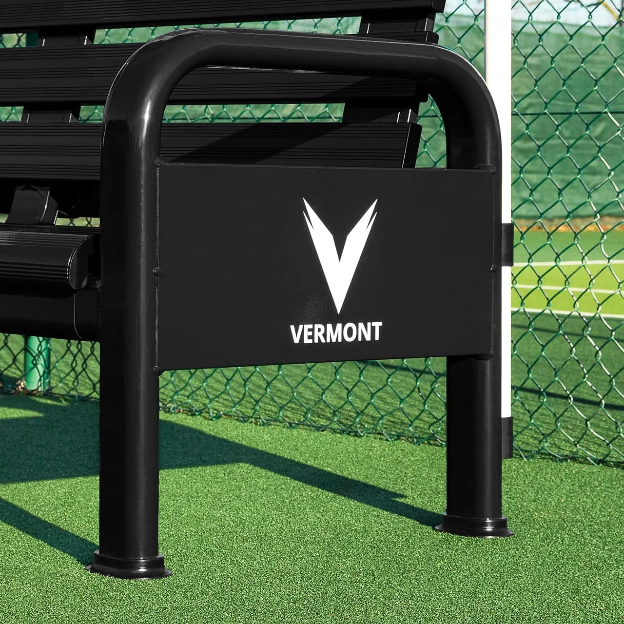 VERMONT Tennis Court Bench & Table Set | Heavy-Duty Aluminum Sport Benches | Optional Canopy & Storage – Weatherproof Seating for Tennis & Multi-Sport