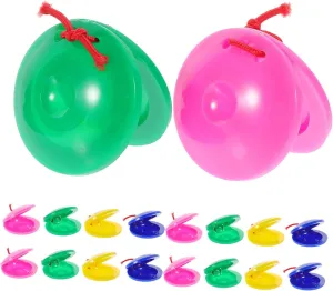 VICASKY 24Pcs Castanets Educational Musical Instruments for Early Childhood Development Safe Material Enhances Musical Talent for Classroom and Home Use