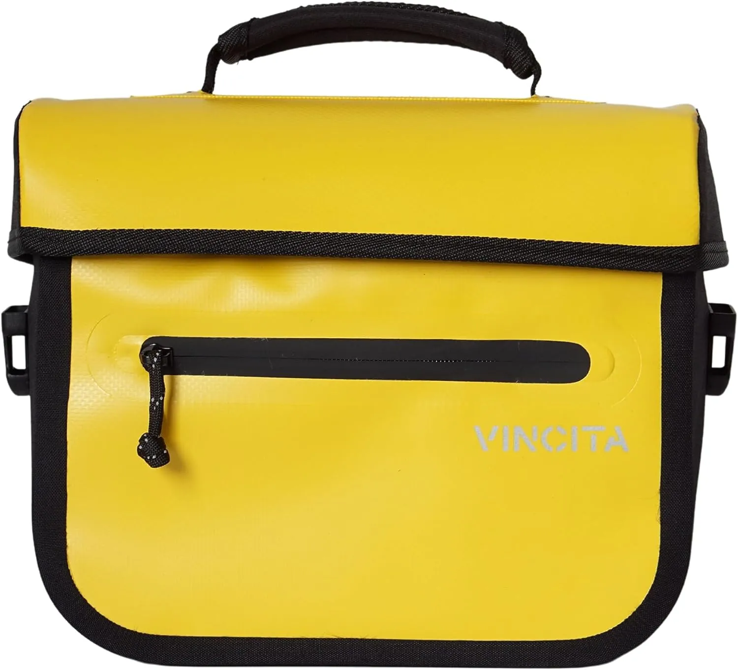 Vincita X-Cooper Water Resistant Front Bag - Bike Bag for Brompton Folding Bicycle with Rear-Opening Magnetic Closure, Spacious Interior, Top Handle and Light Colour Lining