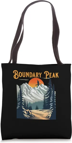 Vintage Boundary Peak Souvenir Hiking Tote Bag