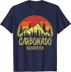 Vintage Carbonado Washington WA Mountains Hiking Souvenir T-Shirt