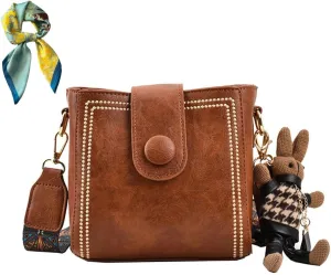 Vintage Fashion Bag with Adjustable Wider Shoulder Strap,Women's Vintage Bucket Bags,Retro Water Bucket Shoulder Bag