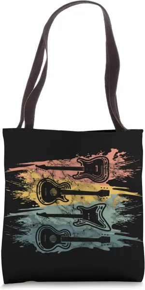 Vintage Guitar Musician Musical Instrument Guitarist Tote Bag