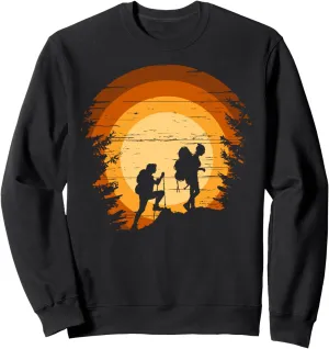 Vintage Outdoor Explorer Mountain Hiking Trekking Trip Sweatshirt