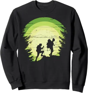Vintage Outdoor Explorer Mountain Hiking Trekking Trip Sweatshirt