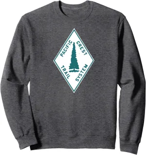 Vintage Pacific Crest Trail Marker Sign Retro Hiking Outdoor Sweatshirt