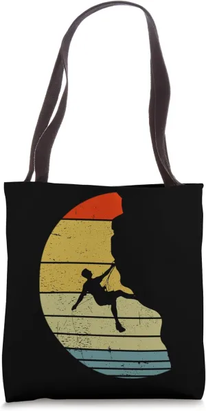 Vintage Rock Climbing Retro Mountain Climber Tote Bag