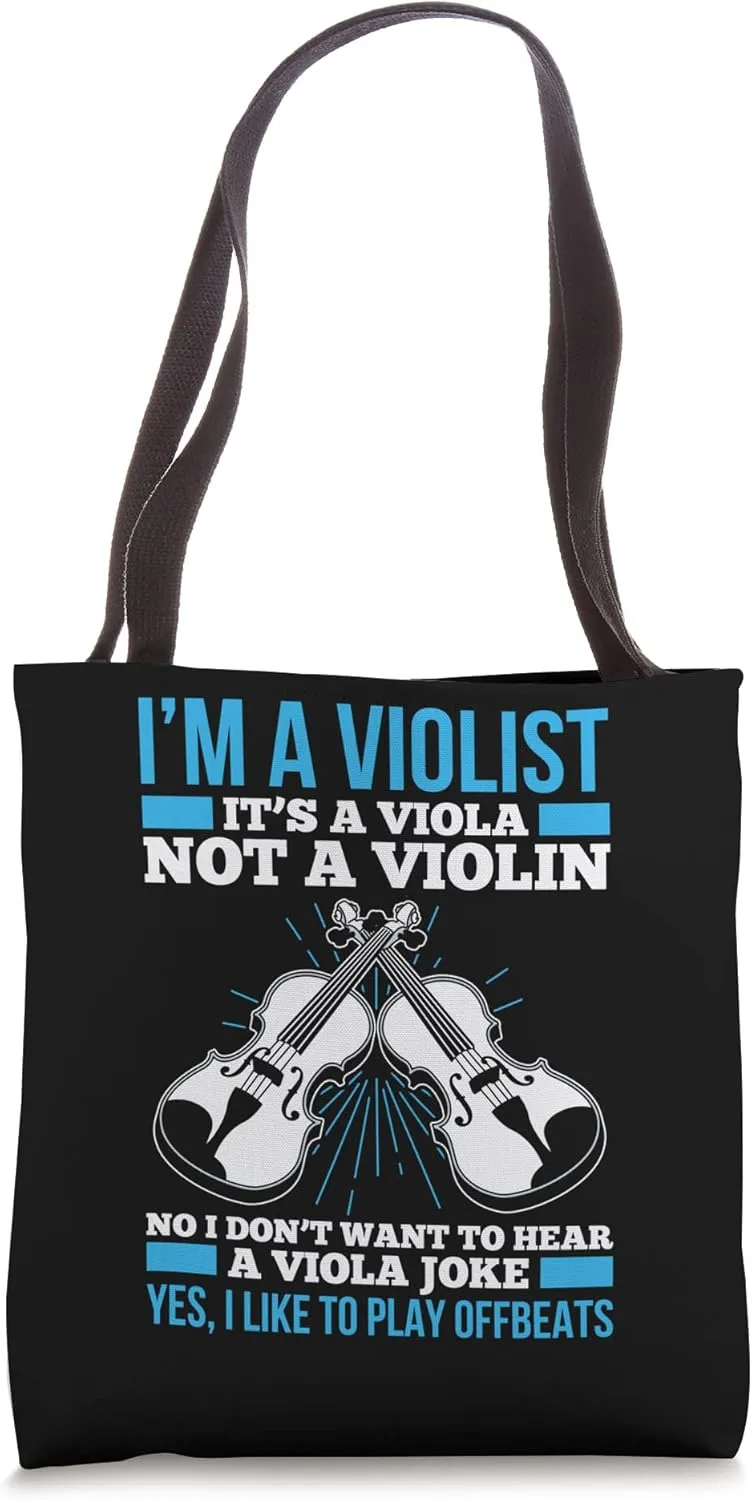 Viola Play Viola Music Violist Player Orchestra Violists Tote Bag