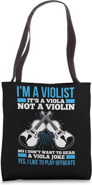 Viola Play Viola Music Violist Player Orchestra Violists Tote Bag