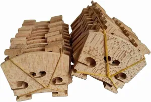 Violin Accessories 100 Pieces Solid Flamed Maple 4/4 Violin Bridge Parts