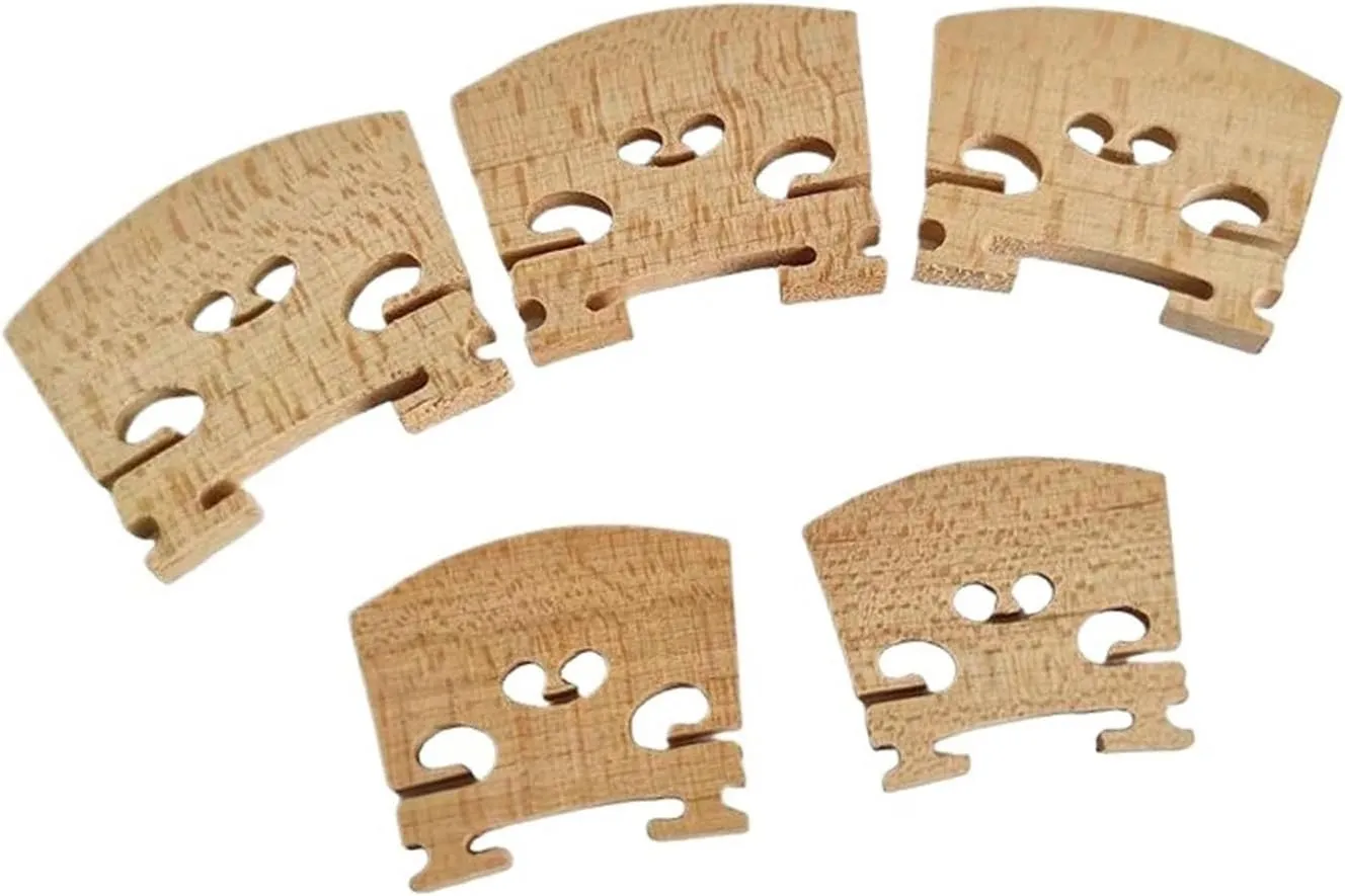 Violin Accessories 20 Pieces Maple Violin Bridge 4/4 Size Accessories(4/4)