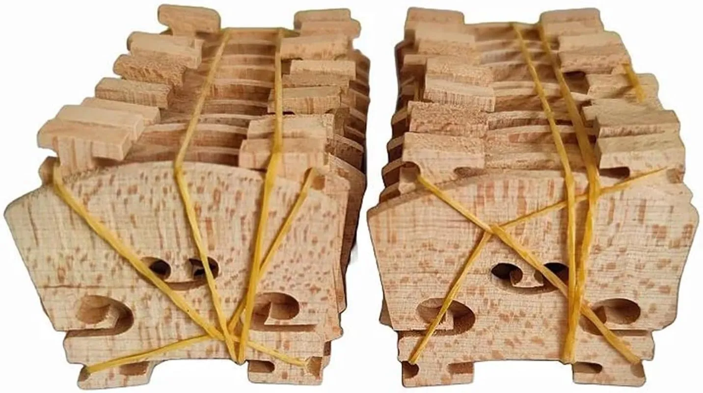 Violin Accessories 20 Pieces Maple Violin Bridge 4/4 Size Accessories(4/4)