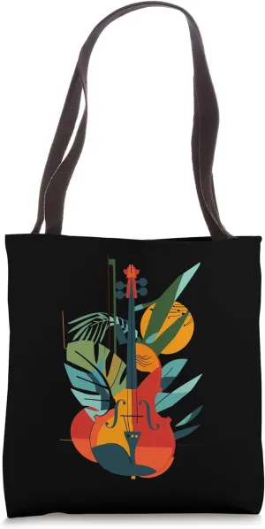 Violin Comic Style Fiddler Chordophone Tote Bag