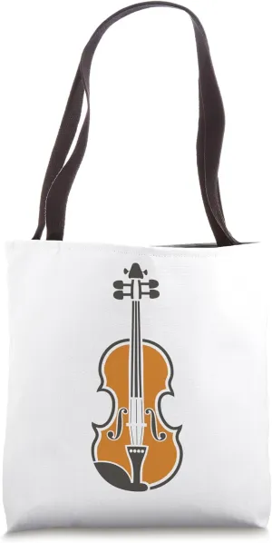 Violin Graphic Fiddler Orchestra Tote Bag