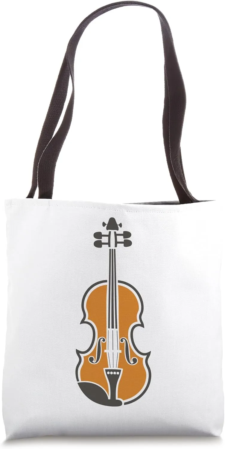 Violin Graphic Fiddler Orchestra Tote Bag