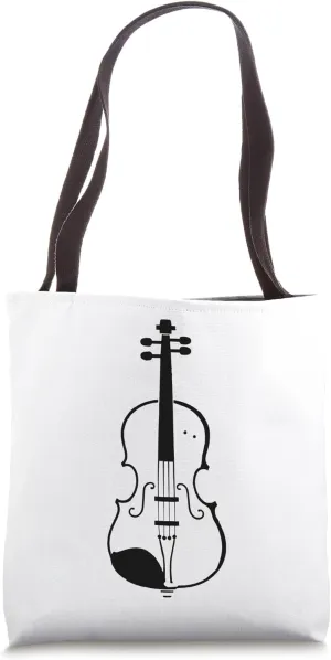 Violin One Line Drawing Fiddler Concert Band Tote Bag