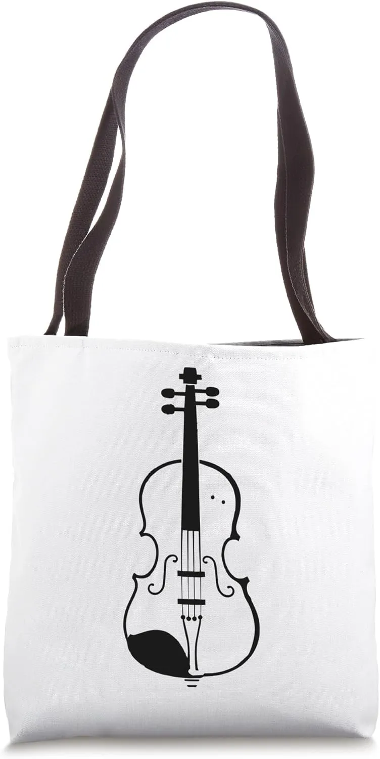 Violin One Line Drawing Fiddler Concert Band Tote Bag