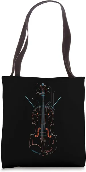 Violin Sketch Fiddler Tote Bag