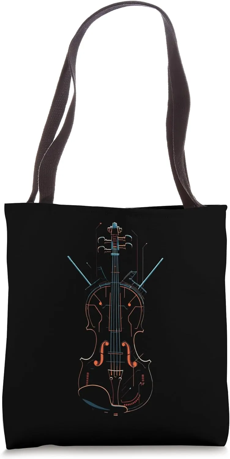 Violin Sketch Fiddler Tote Bag