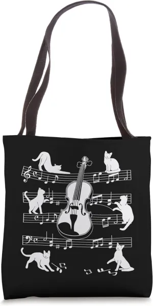 Violinist Cats for Cat loving Violin player Tote Bag