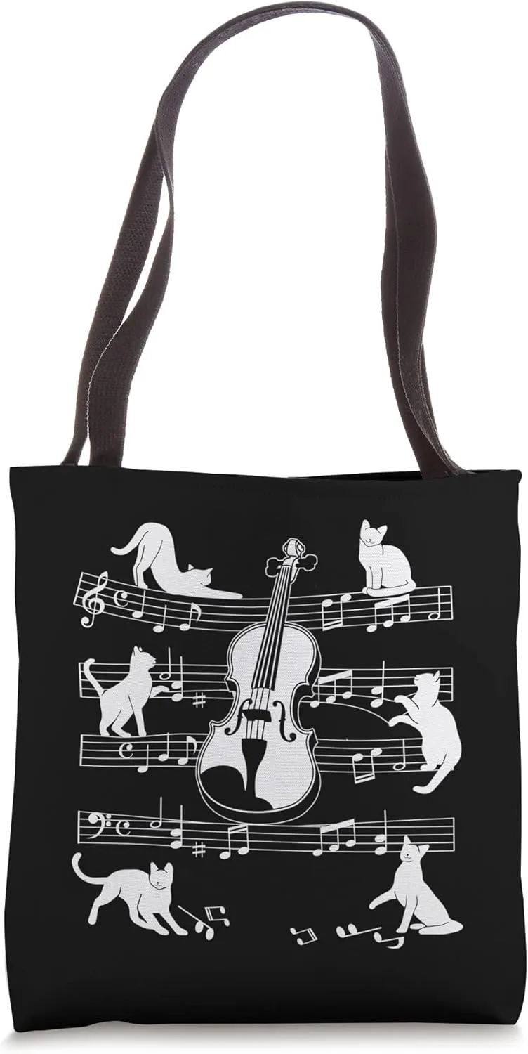 Violinist Cats for Cat loving Violin player Tote Bag