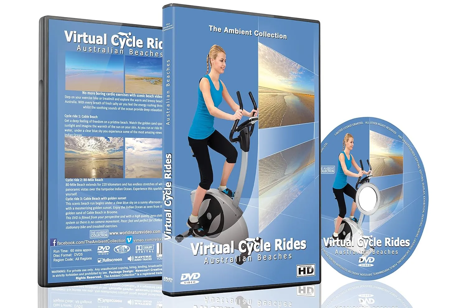 Virtual Cycle Rides - Australian Beaches for Indoor Cycling Treadmill and Running Workouts