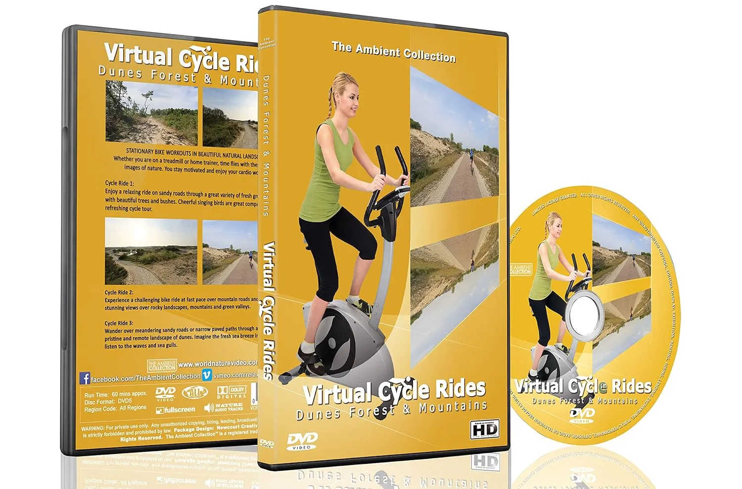 Virtual Cycle Rides - Dunes, Forest And Mountains - For Indoor Cycling, Treadmill and Running Workouts
