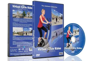 Virtual Cycle Rides - Paris France - For Indoor Cycling, Treadmill and Running Workouts