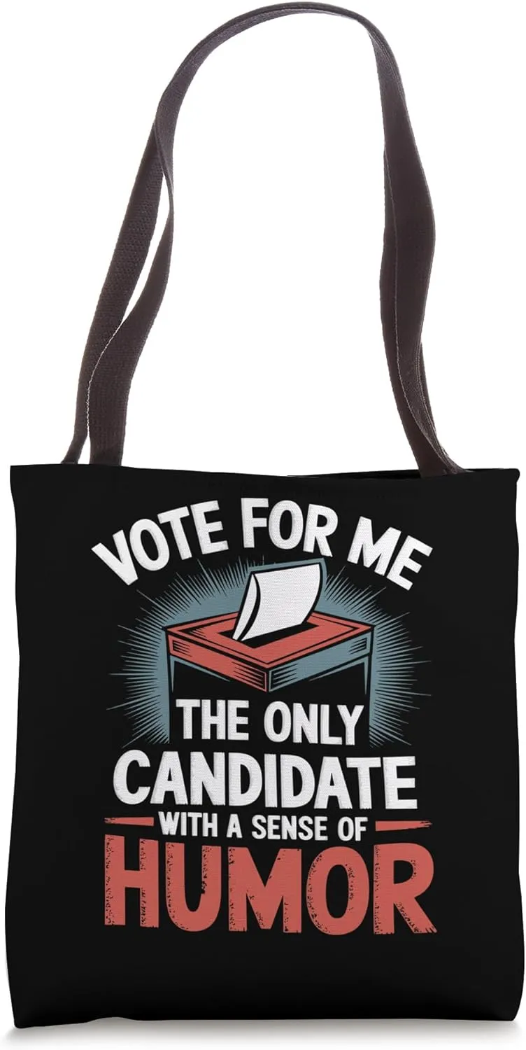 Vote Me Funny Student Council Campaign Class President Tote Bag