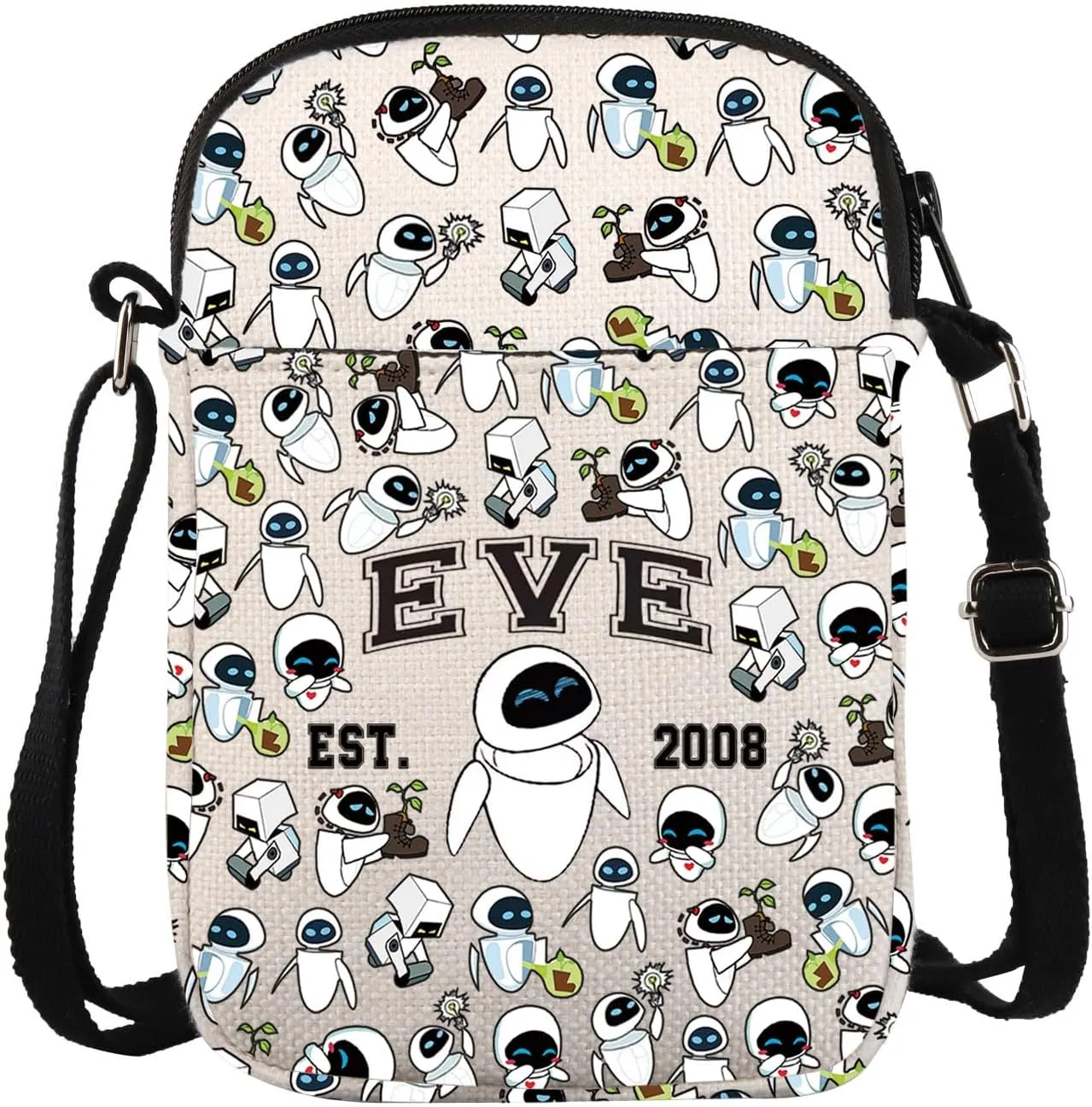 Wall-E And Eve 2008 Crossbody Bag Animated Film Cinephile Gift Cartoon Robot Gift