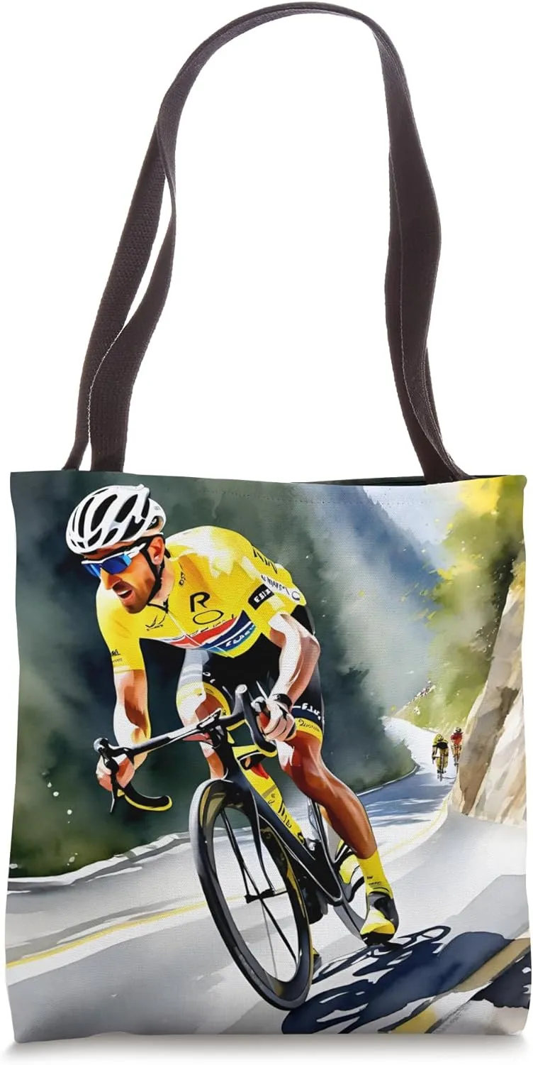 Watercolor Ascent - The Way of the Cyclist Tote Bag