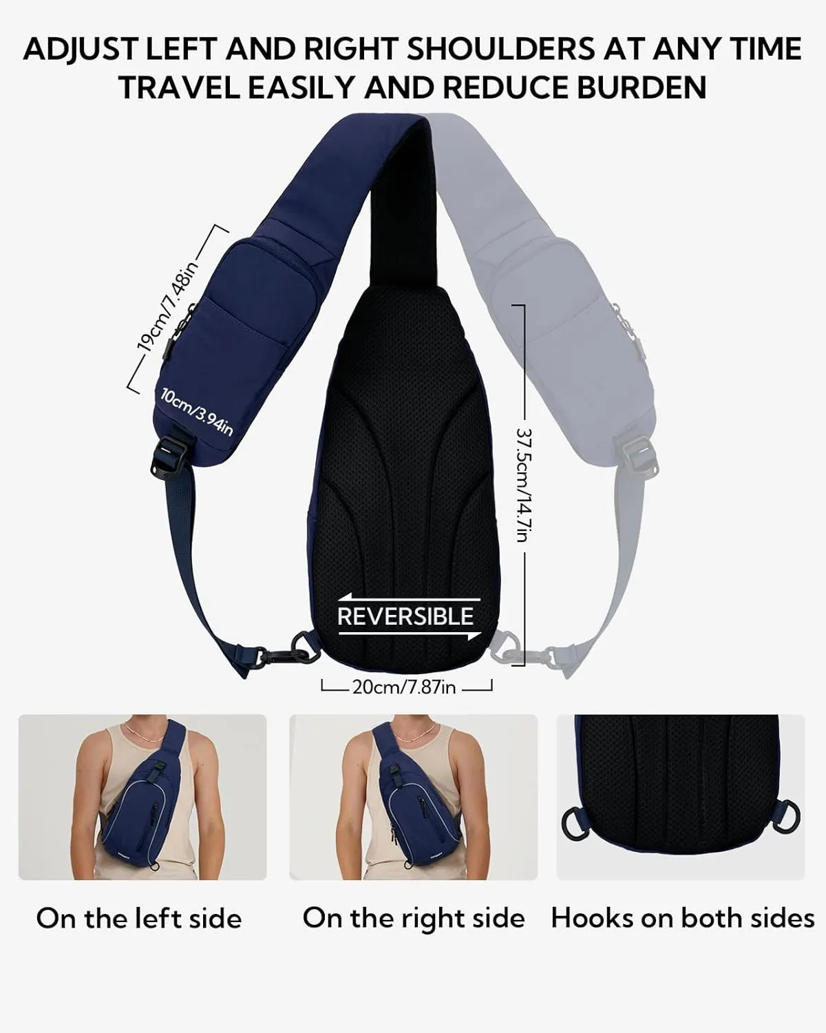 WATERFLY Crossbody Sling Backpack Sling Bag: Small and Stylish Design for Hiking Travel and Everyday Use