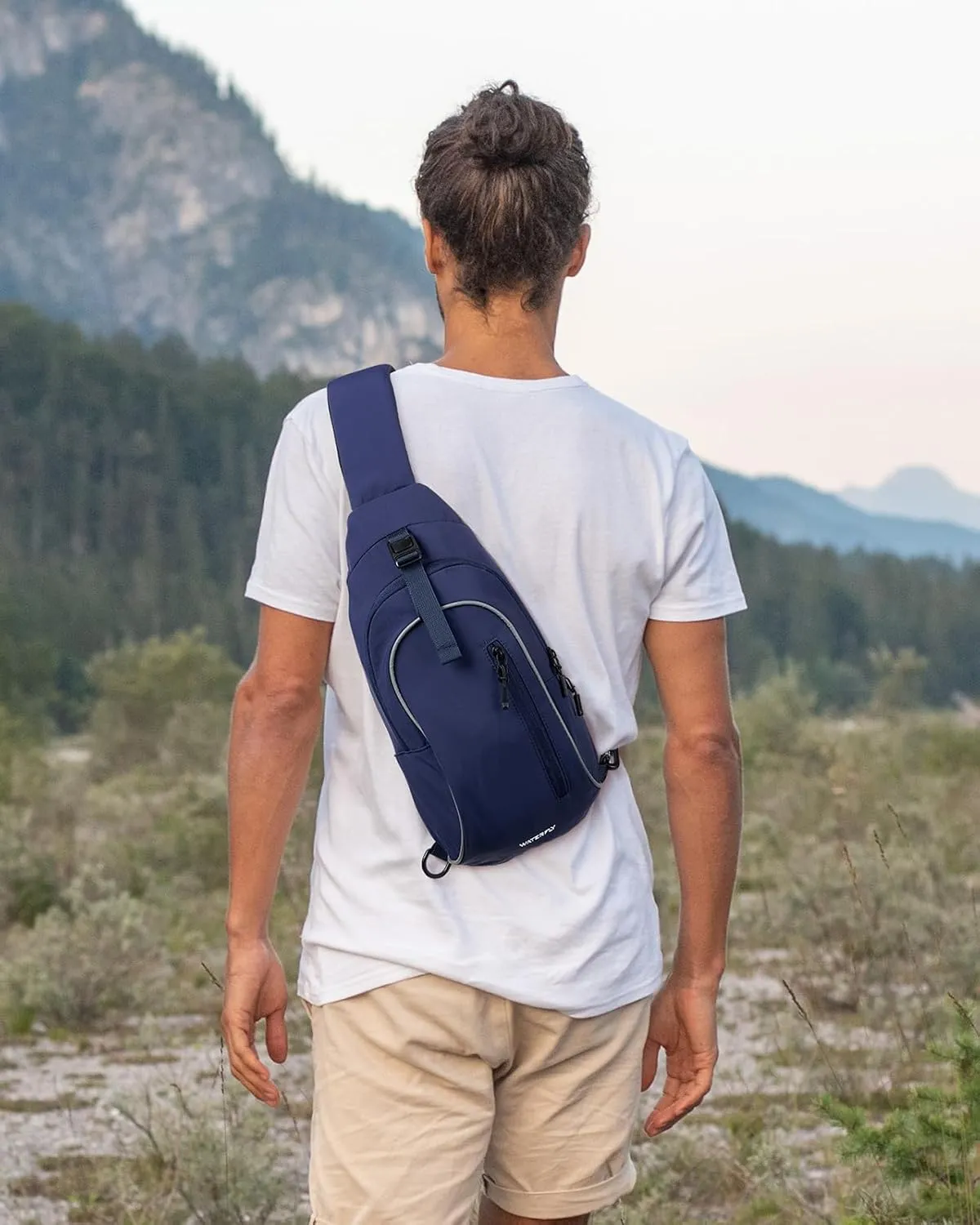 WATERFLY Crossbody Sling Backpack Sling Bag: Small and Stylish Design for Hiking Travel and Everyday Use
