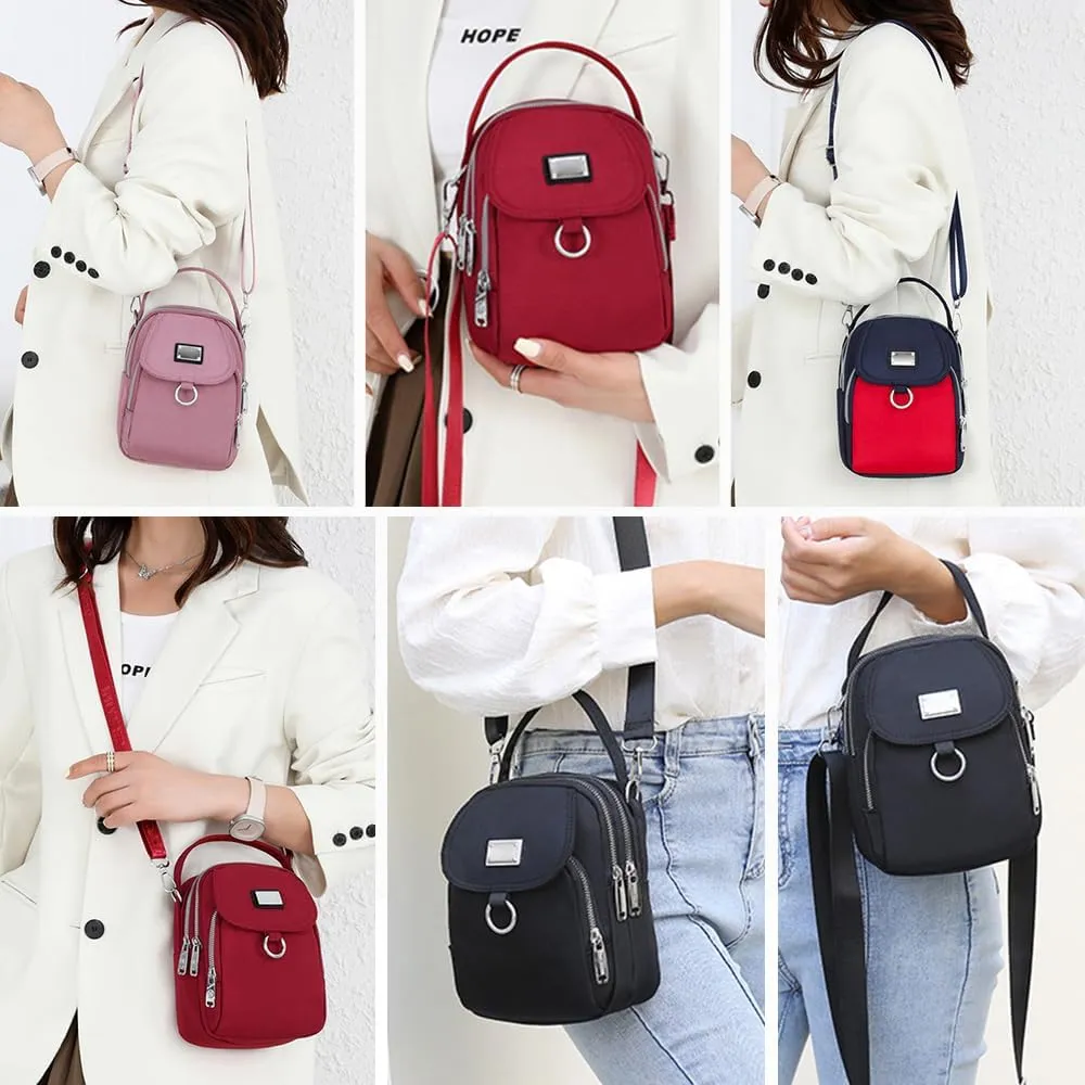 Waterproof Women Crossbody Bag Elegant Oxford Messenger Bags Simple for Work, Multi-pocket Storage Shoulder Handbag